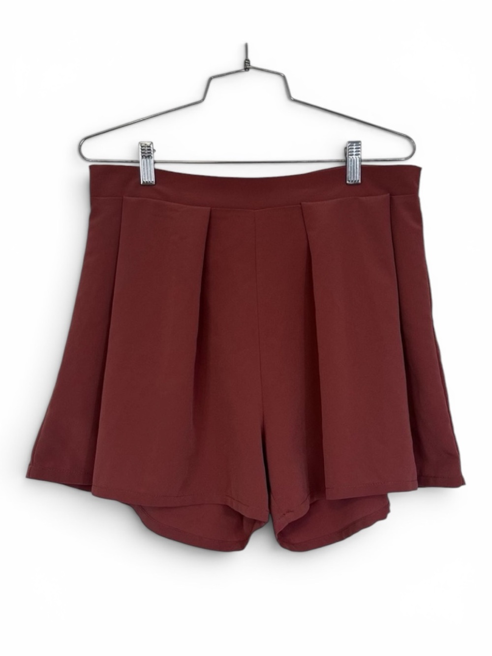Leith High Waist Pleated Shorts Dusty Rose L